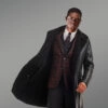 Men’s Black Classy Long Shearling Coat