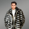 Men's Celebrity Style Real Chinchilla Jacket