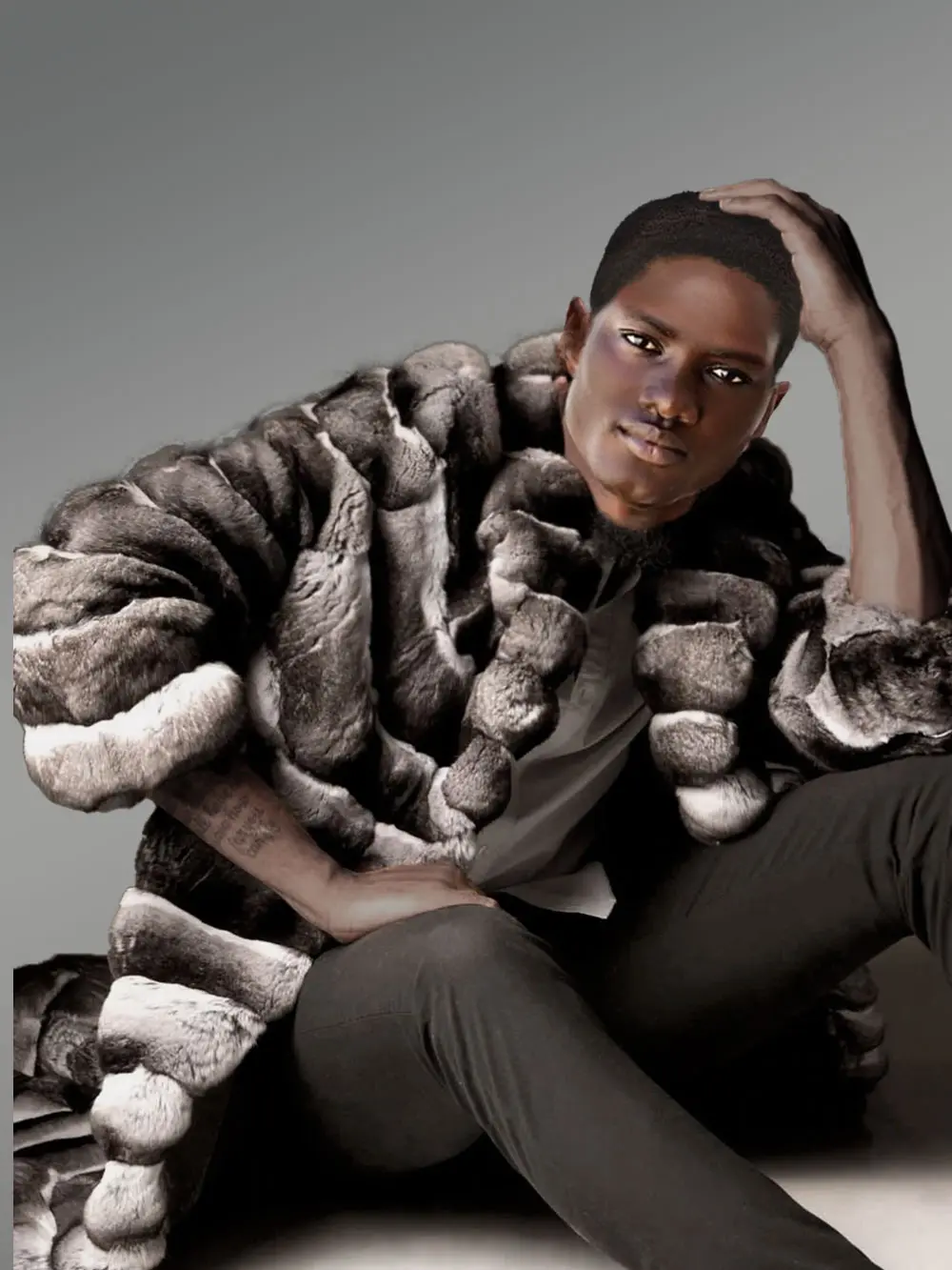 Chinchilla Long Coat for Men