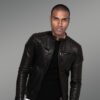 Men’s Classy Coal-Black Collarless Real Leather Sturdy Winter Jacket