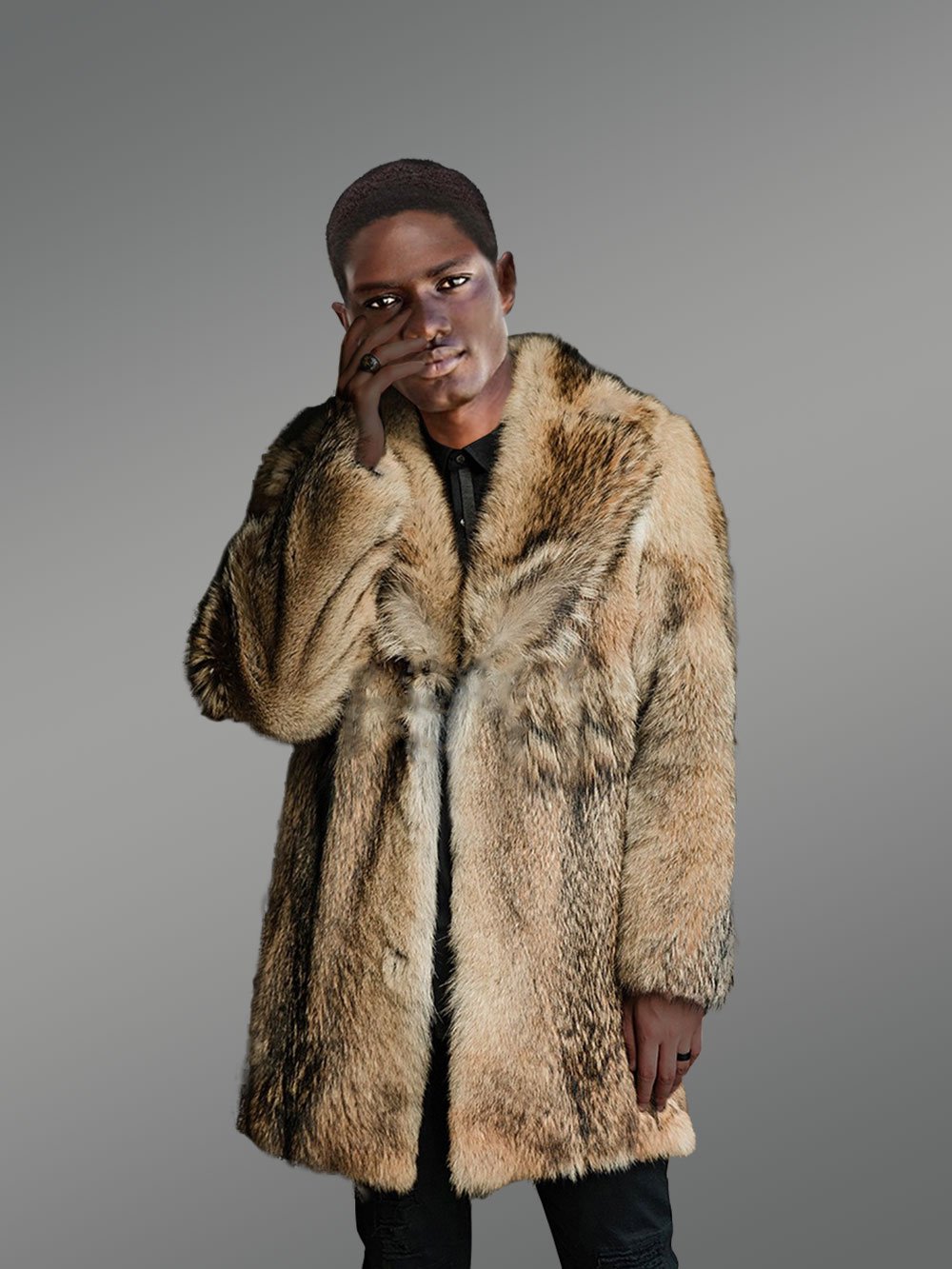 Mens Coyote Fur Jacket to Look Spectacular at Any Time - Image 6