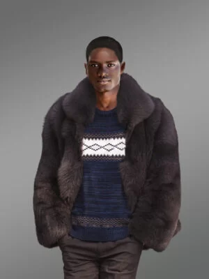 Men’s Fox Fur Bomber Jacket