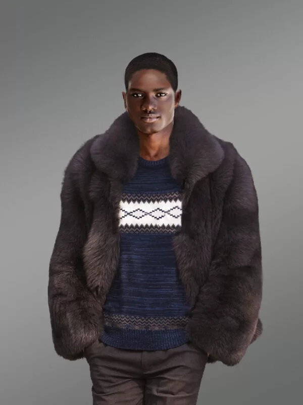 Men’s Fox Fur Bomber Jacket