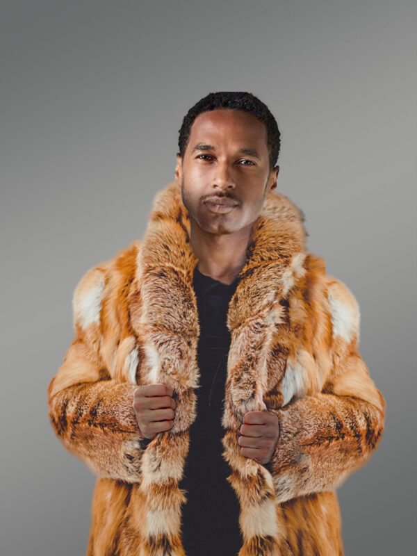 Mens Red Fox Long Coat for A Regal Look Anytime Anywhere - Image 4