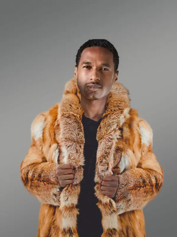Mens Red Fox Long Coat for A Regal Look Anytime Anywhere - Image 4