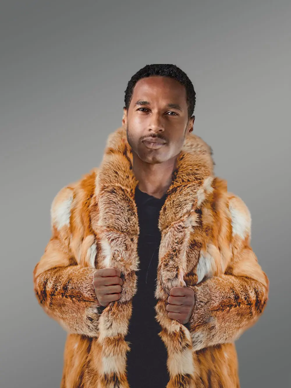 Mens Red Fox Long Coat for A Regal Look Anytime Anywhere - Image 4