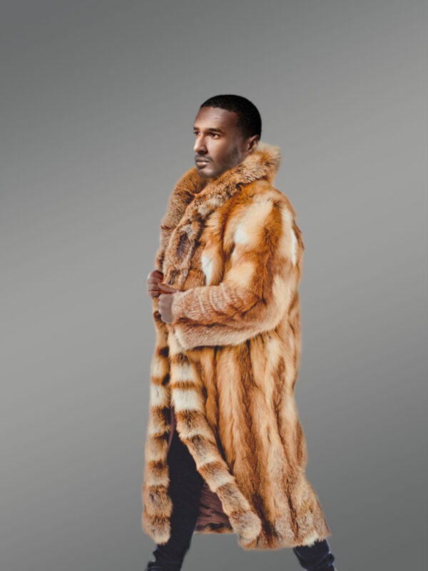 Mens Red Fox Long Coat for A Regal Look Anytime Anywhere - Image 2