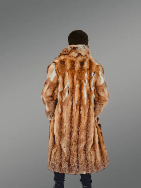 Mens Red Fox Long Coat for A Regal Look Anytime Anywhere - Image 3