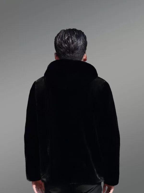 Full Skin Mink Fur Jacket With Hood for Men for Sophisticated Style - Image 5