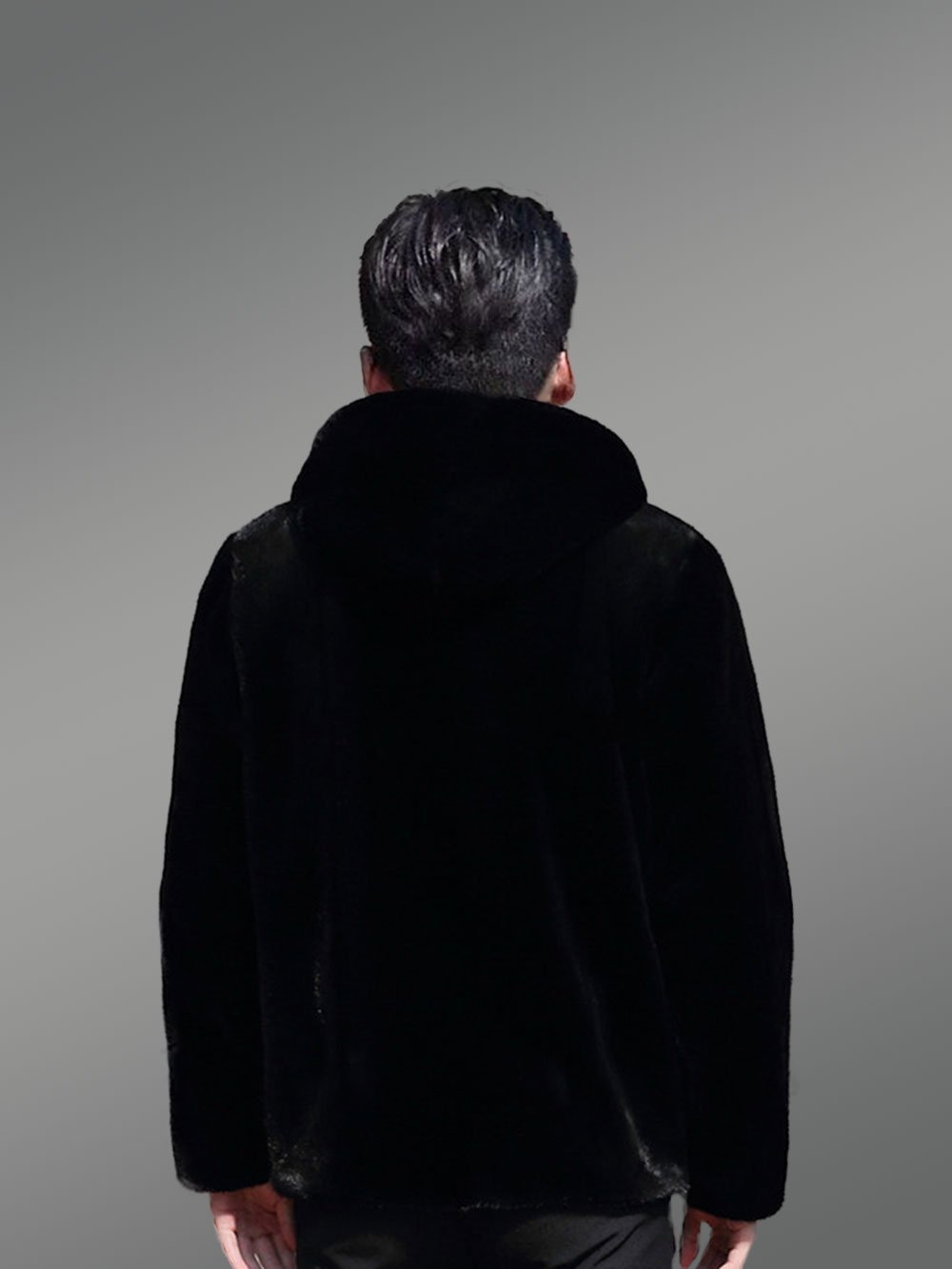 Full Skin Mink Fur Jacket With Hood for Men for Sophisticated Style - Image 4