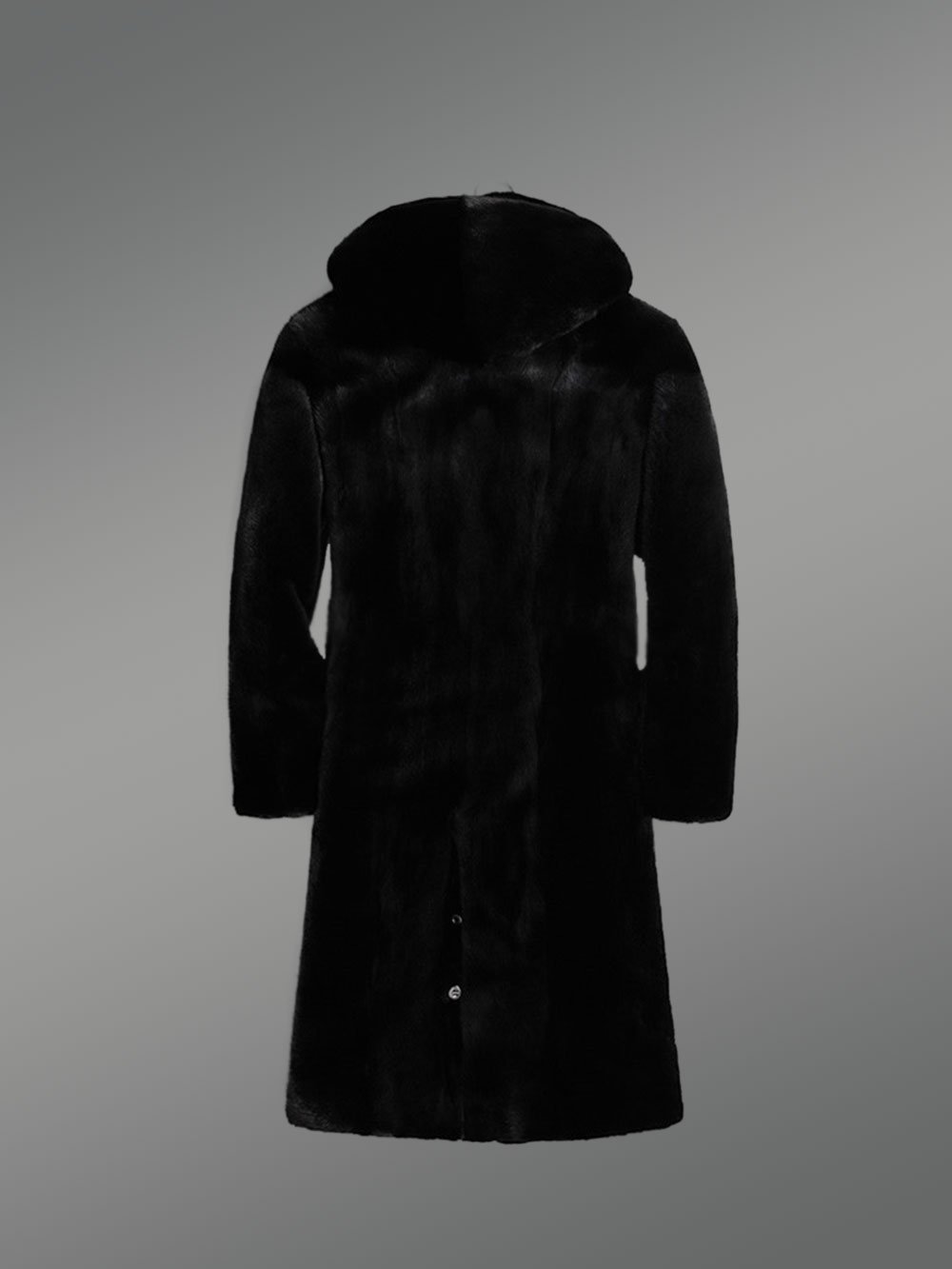 Full Skin Mink Fur Long Coat with Hood - Image 5