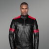 Men’s Motorcycle Jacket with 2 Cross Pockets in Front
