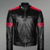 Men’s Motorcycle Jacket with 2 Cross Pockets in Front