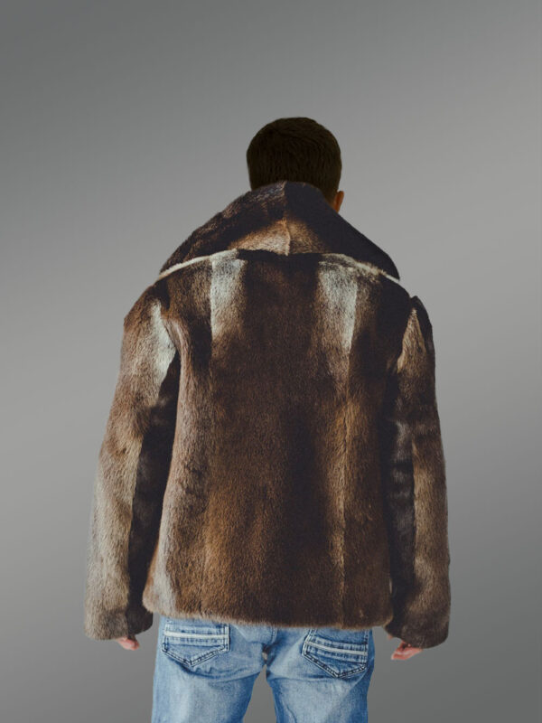 Men’s Otter Fur Jacket Winter Fur Coat - Image 5