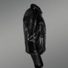 Men’s Quilted Black Leather Motorcycle Jacket!