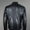 Men's Regular Biker With Mandarin Collar in Black
