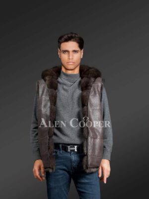 Men’s Fox Fur Reversible Vest
