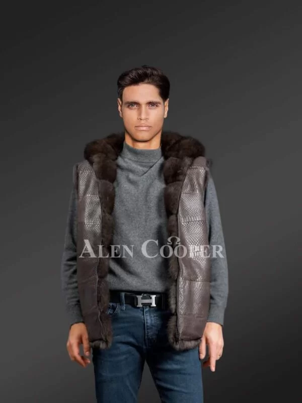 Men’s Fox Fur Reversible Vest