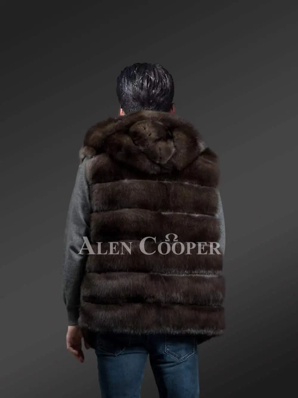 Men’s Fox Fur Reversible Vest - Image 4