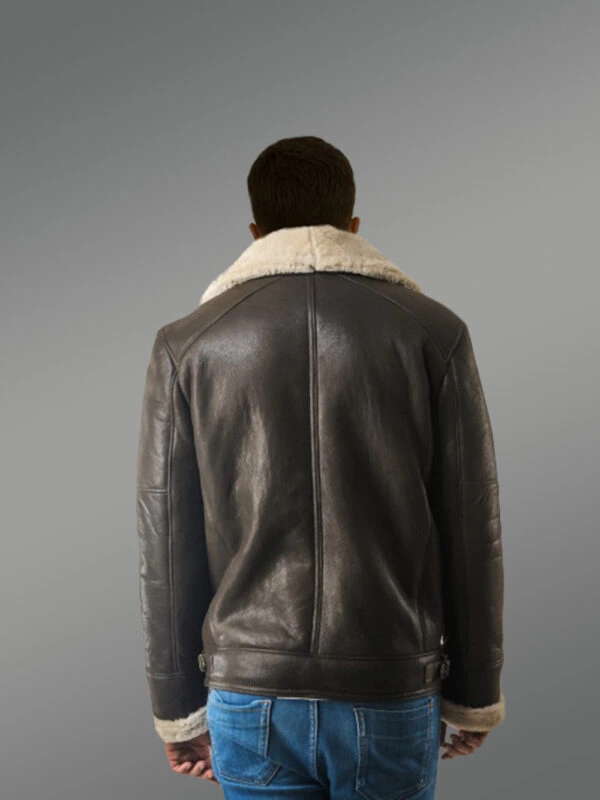 Men’s Shearling Bomber Jacket - Image 2