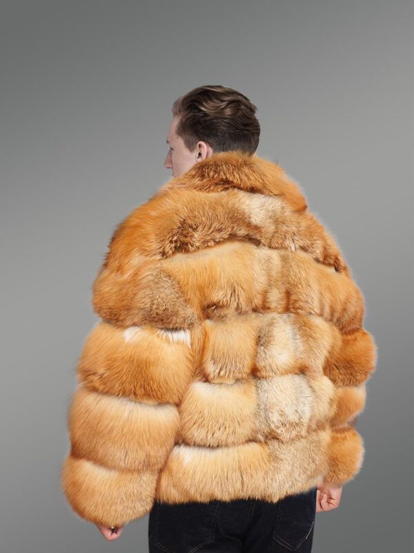 Mens Genuine Fox Fur Bomber – Look Radiant To Dazzle Onlookers - Image 5