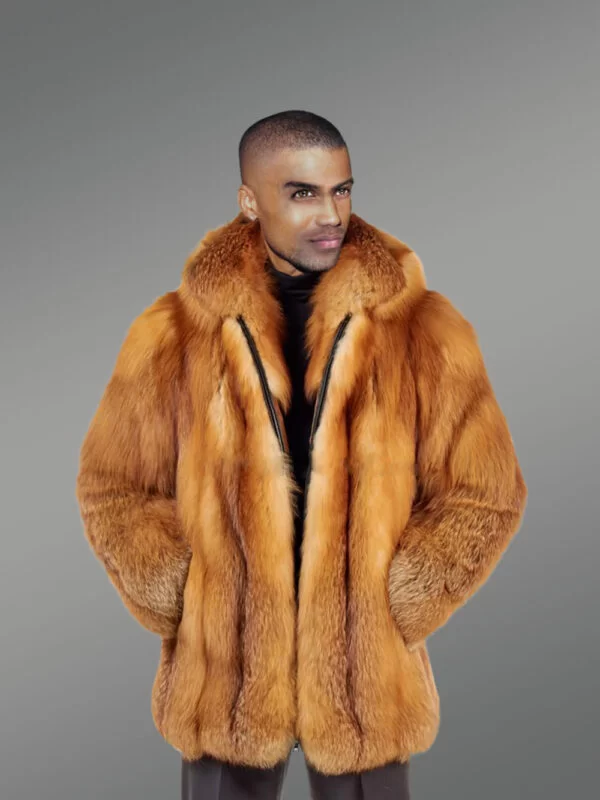Fox Fur Coat with Hood and Collar – A Perfect Winter Outfit - Image 3
