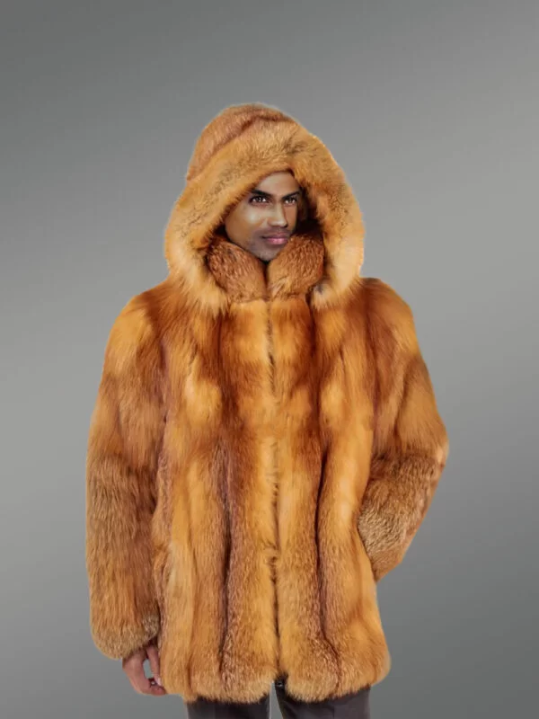 Fox Fur Coat with Hood and Collar – A Perfect Winter Outfit - Image 4