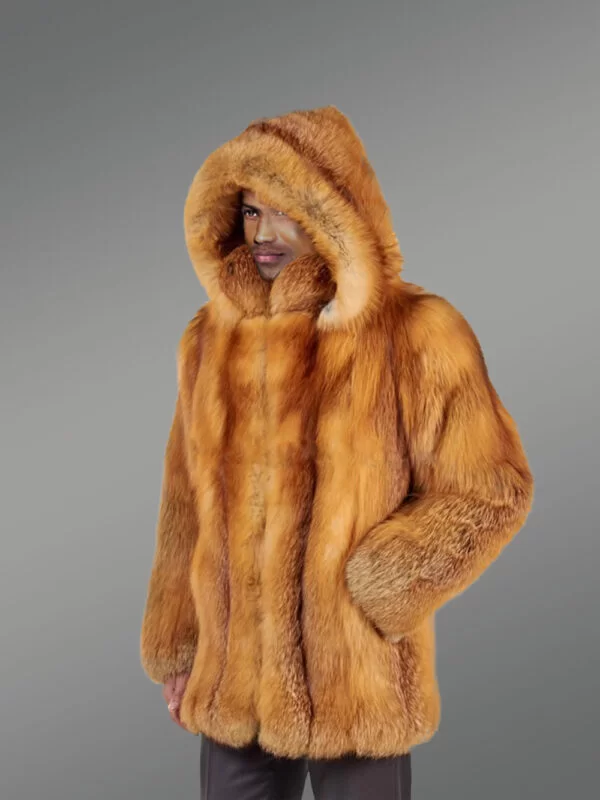 Fox Fur Coat with Hood and Collar – A Perfect Winter Outfit - Image 5