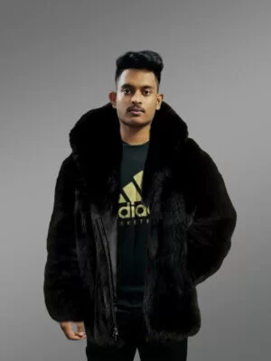 Mens Oversized Fox Fur Coat Makes One Look Chic