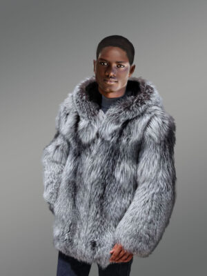 Men’s Silver Fox Fur Bomber