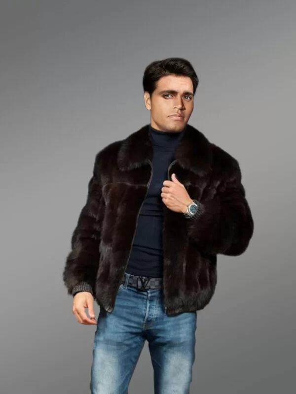 Mink Bomber Jacket for Men