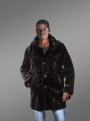 Mink Fur Jacket with English Collar