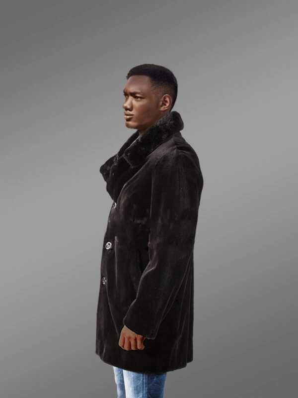 Mink Fur Jacket with English Collar - Image 2