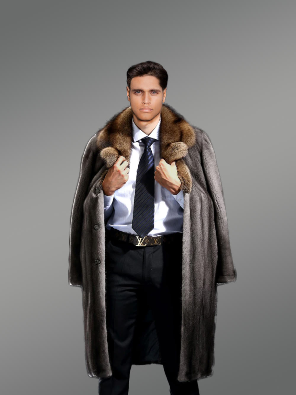 Mink Long Coat for Men
