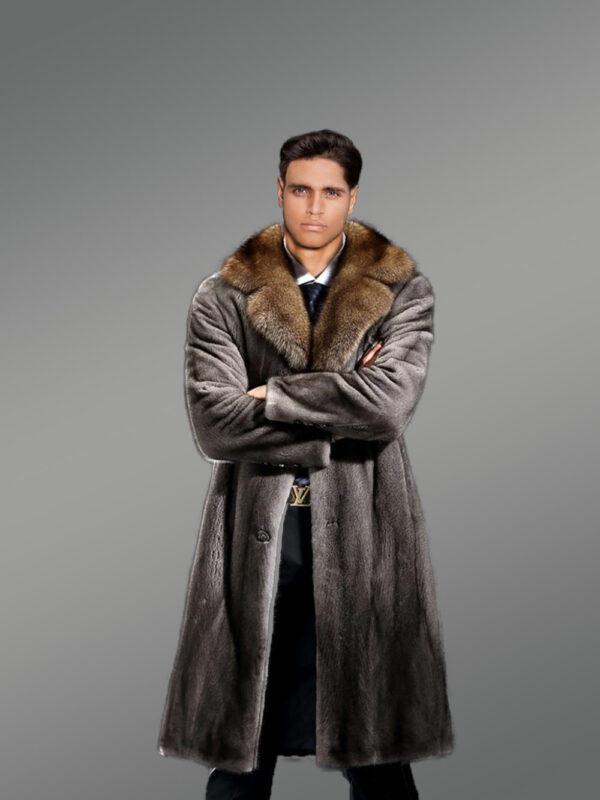 Mink Long Coat for Men - Image 3
