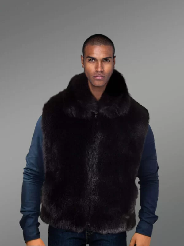 Original Fur Vests In Black for Bold and Stylish Men