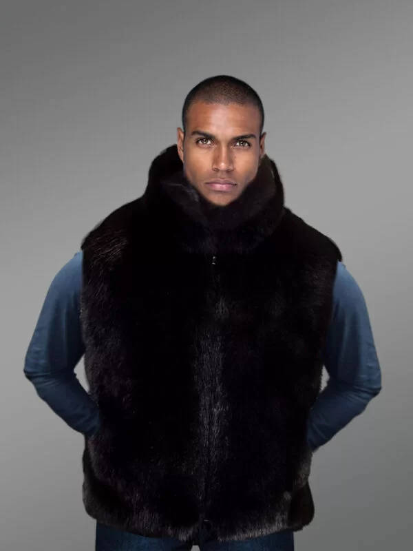 Original Fur Vests In Black for Bold and Stylish Men - Image 2