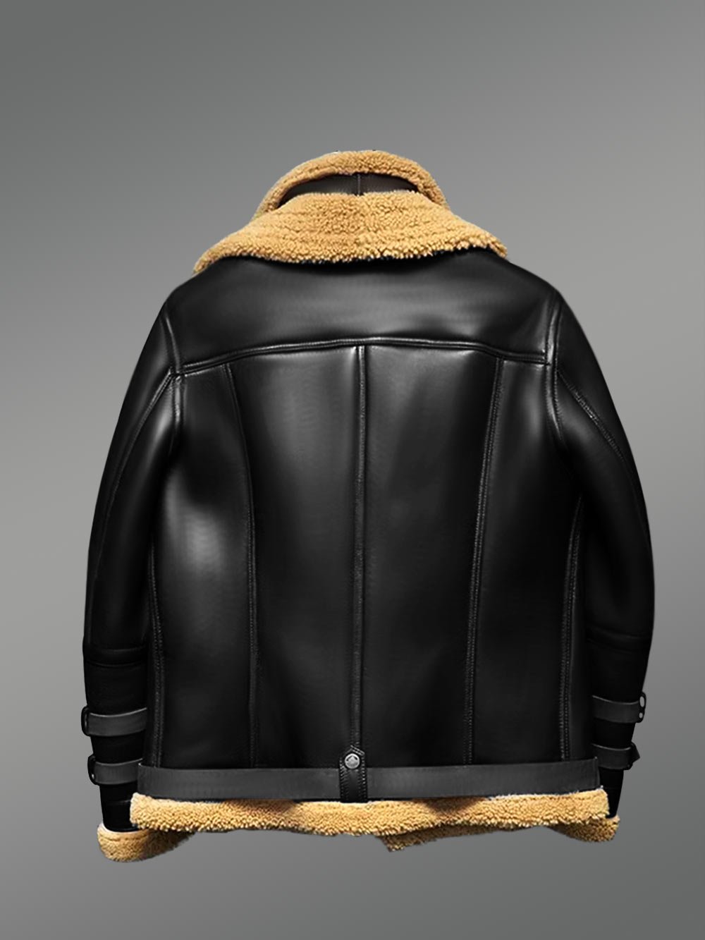 Authentic Shearling Jacket in Black - Image 5