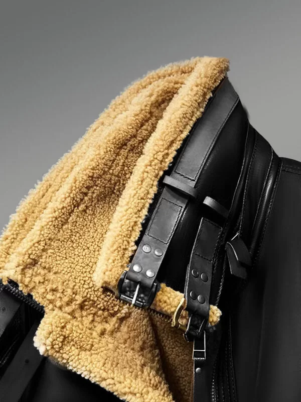 Authentic Shearling Jacket in Black - Image 3