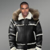 Premium Black Shearling Jacket