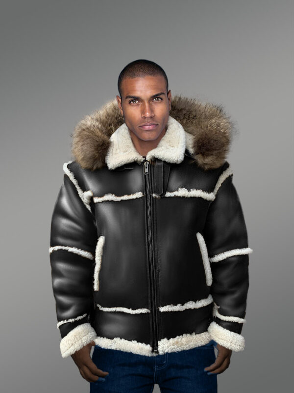 Premium Black Shearling Jacket