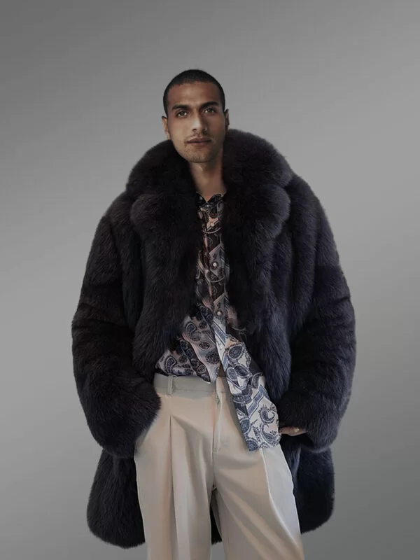 Mens Fox Fur Trench Coat – Magnificent Winter Outfit