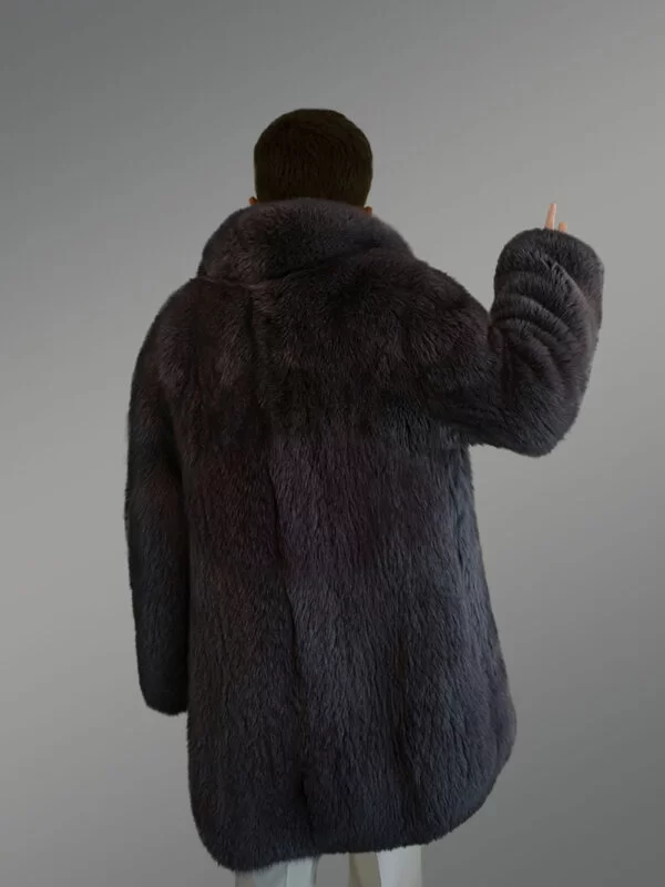 Mens Fox Fur Trench Coat – Magnificent Winter Outfit - Image 5