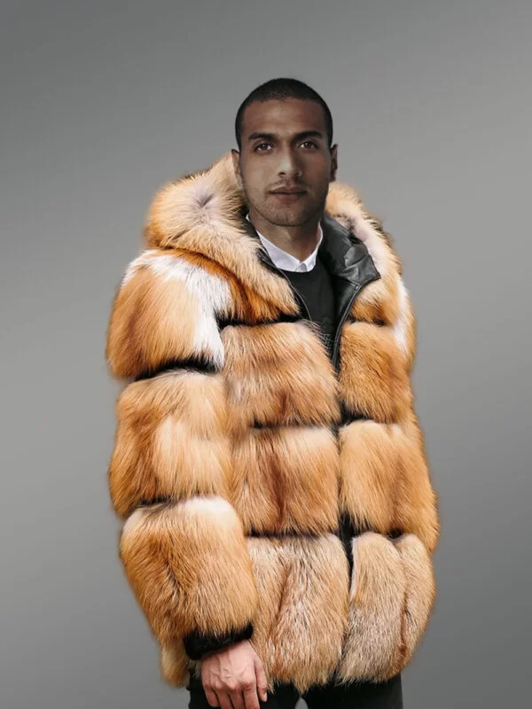 Mens Fox Fur Hooded Jacket for Optimum Comfort With Ultimate Style - Image 2