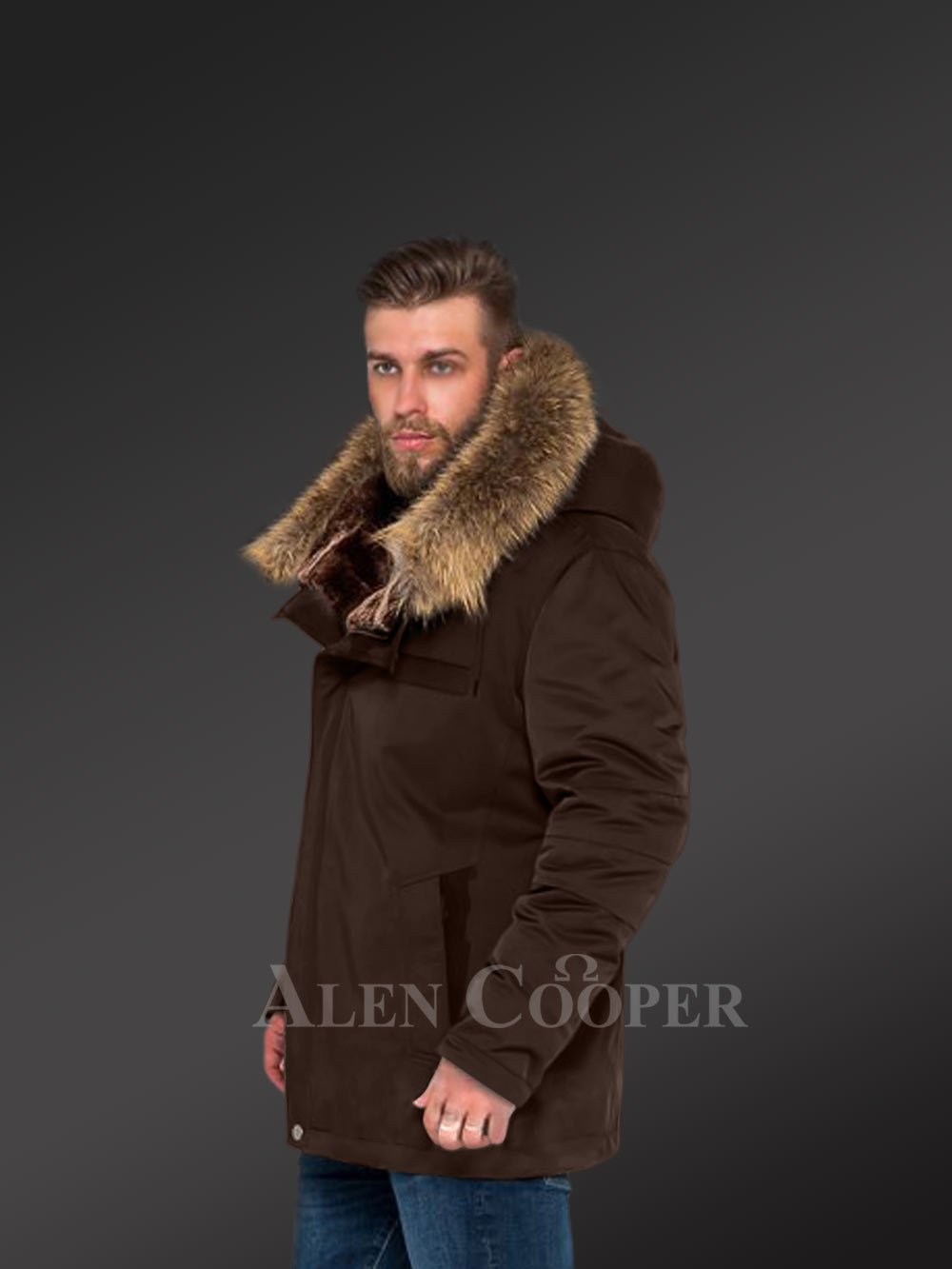 Time for Men to Reinvent Themselves with Hybrid Coffee Finn Raccoon Fur Parka Convertibles - Image 4