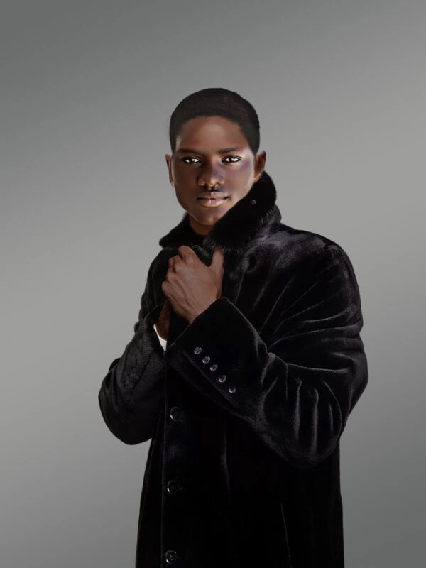 Sheared Mink Fur Coat for Men - Image 4