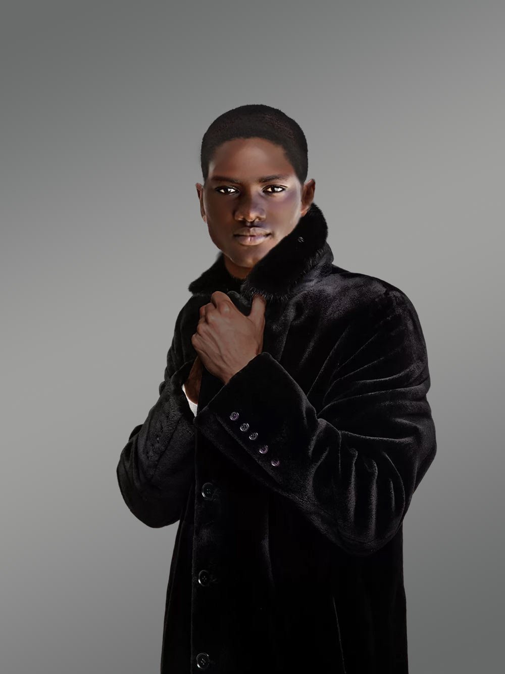 Sheared Mink Fur Coat for Men - Image 4