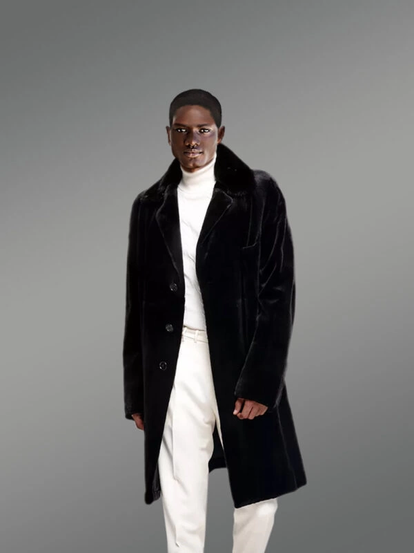 Sheared Mink Fur Coat for Men - Image 2