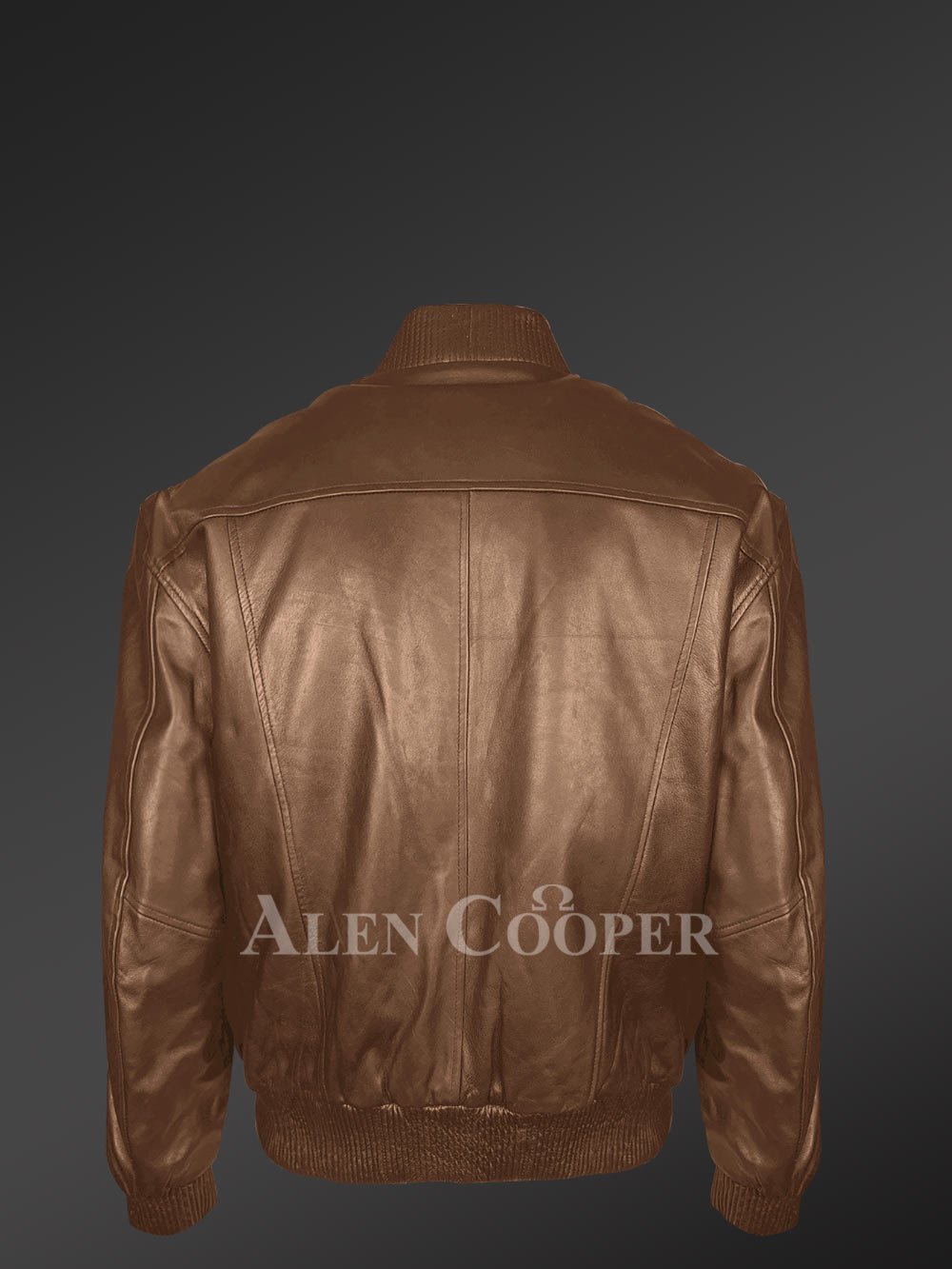 Mens bomber jacket in brown for an all time stylish persona - Image 3