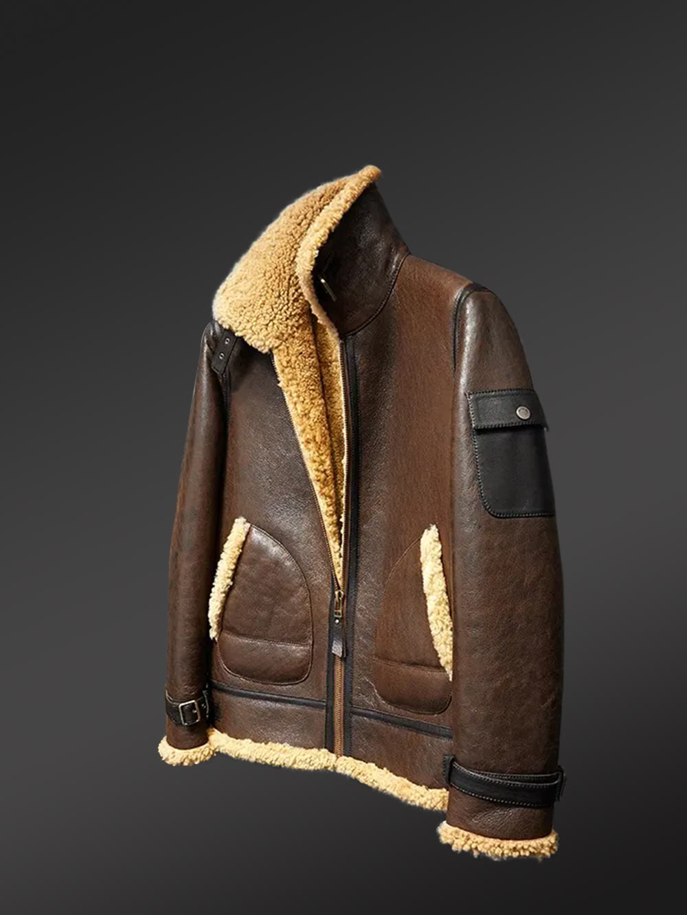 Handmade original shearling jacket redefine masculinity